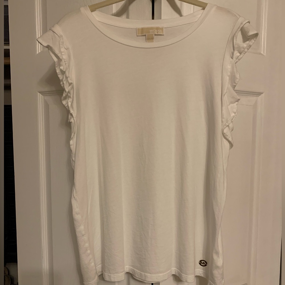 MICHAEL MICHAEL KORS, Women’s Sleeveless T-shirt, Large, White, Great Condition
